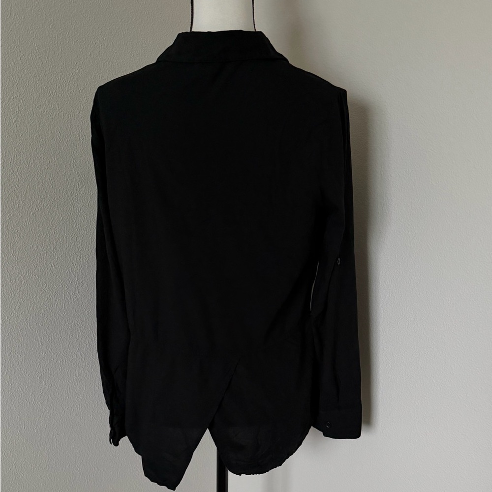 Beachlunchlounge Black Button Down Split Tail Shi… - image 8